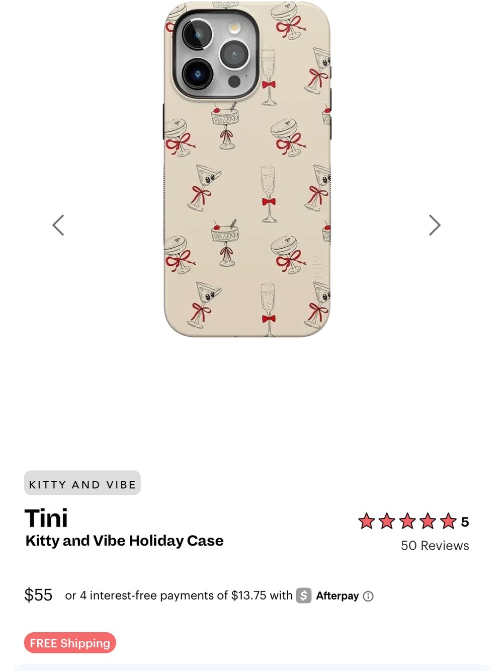 iphone 15 pro max casely Tini Kitty and Vibe Holiday Phone Case